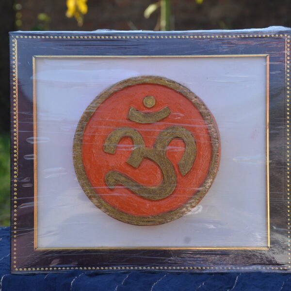 Panchgavya Om Idol/Figurine for Home Mandir Pooja Room Diwali Decoration