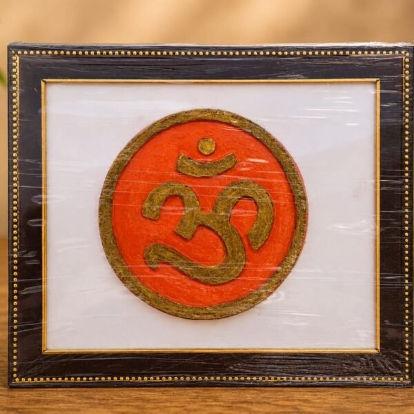 Panchgavya Om Idol/Figurine for Home Mandir Pooja Room Diwali Decoration